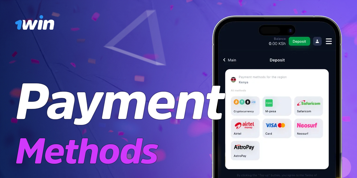 Payment methods for deposits and withdrawals in 1Win app