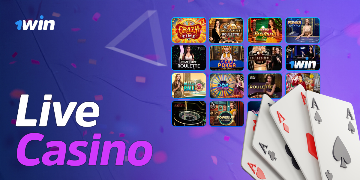 Live casino section for users from Kenya on the 1Win website