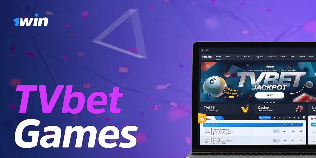 Features of TVbet Games online casino section on 1Win