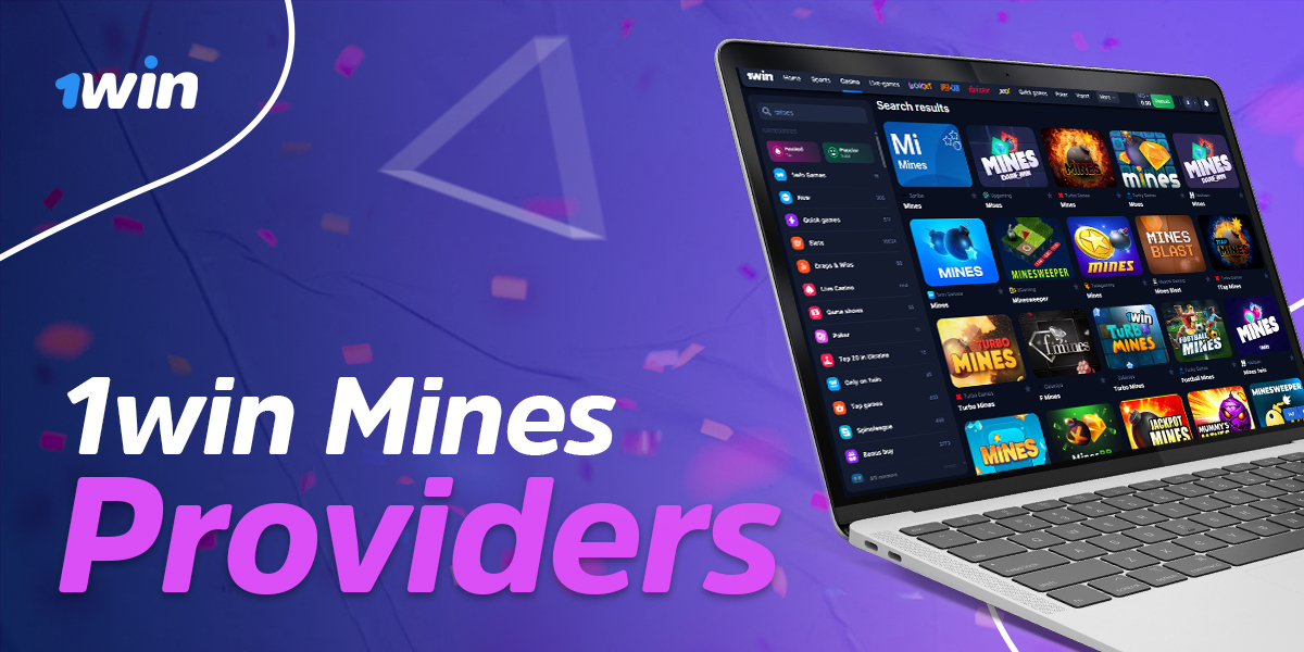Providers of the Mines game at 1win online casino 