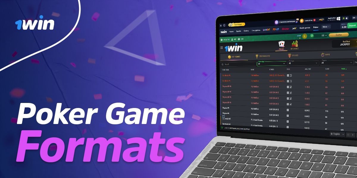 Poker Formats at 1win Kenya