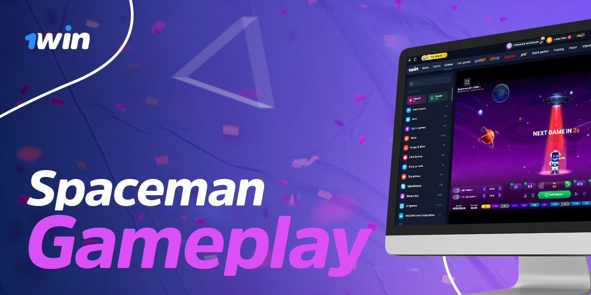 Gameplay of Spaceman available at 1Win 