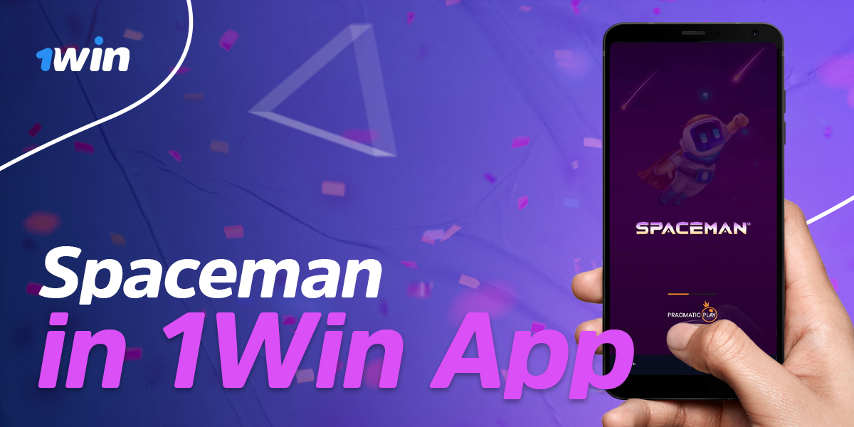 1Win mobile application for Spaceman game 