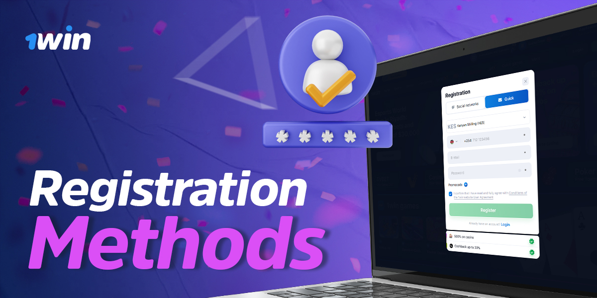 New user registration methods available on 1Win Kenya