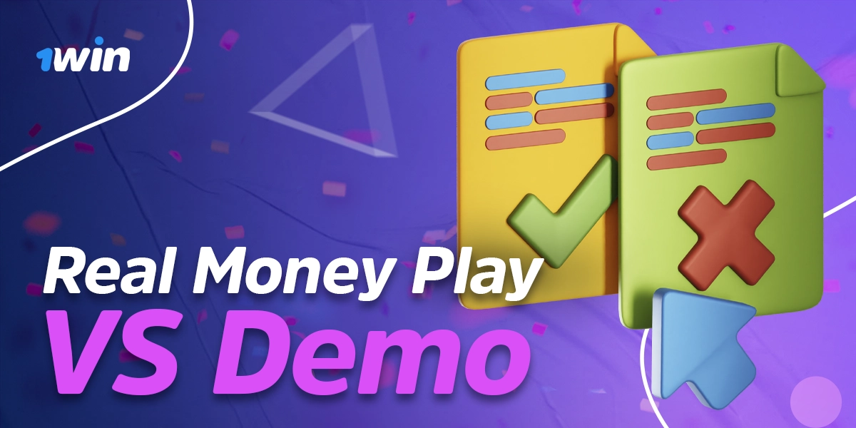 Clear comparison of demo versus real money play