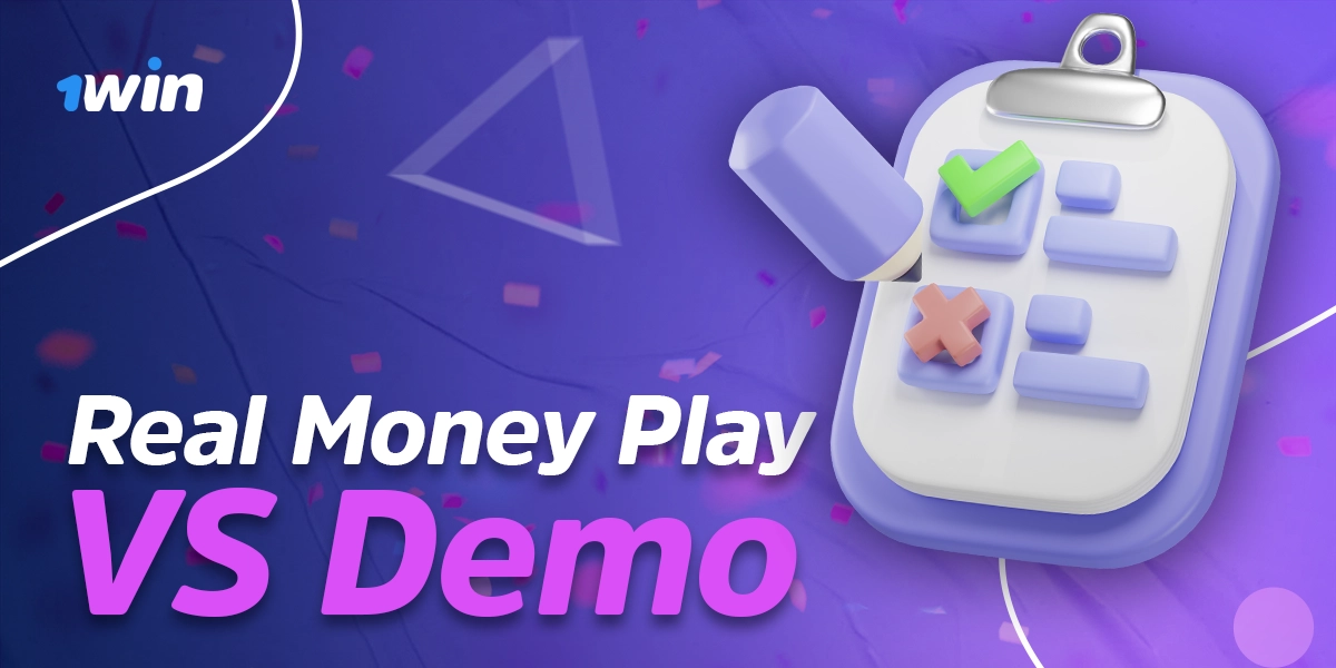 Clear comparison of demo versus real money play