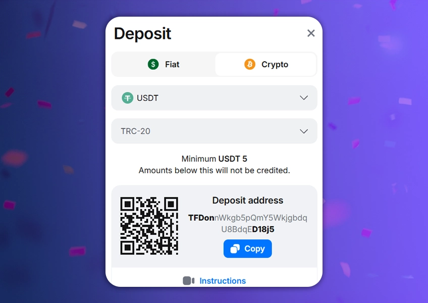 Deposit via bKash, Nagad, Rocket