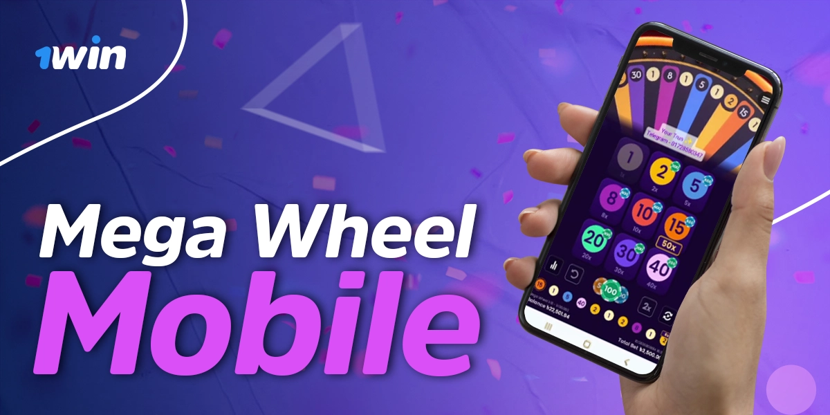 Play Live Mega Wheel on 1Win mobile
